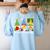 Cute Gnomes Teach Love And Inspire Back To School Teacher Women's Sweatshirt Back Print Light Blue Cute Gnomes Teach Love And Inspire Back To School Teacher Women's Sweatshirt Back Print Light Blue