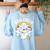 Cute Group Matching Teachers Halloween Women's Sweatshirt Back Print Light Blue Cute Group Matching Teachers Halloween Women's Sweatshirt Back Print Light Blue