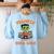 Cute Halloween Teacher Librarian Frankenstein Reading Books Women's Sweatshirt Back Print Light Blue Cute Halloween Teacher Librarian Frankenstein Reading Books Women's Sweatshirt Back Print Light Blue