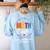 Cute Math Coach Teacher Mathematical Nerd School Women's Sweatshirt Back Print Light Blue Cute Math Coach Teacher Mathematical Nerd School Women's Sweatshirt Back Print Light Blue