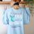 Cute Mermaid Librarian Teacher Dive Into A Good Book Reading Women's Sweatshirt Back Print Light Blue Cute Mermaid Librarian Teacher Dive Into A Good Book Reading Women's Sweatshirt Back Print Light Blue
