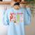 Cute Santas Favorite Para Christmas Paraprofessional Teacher Women's Sweatshirt Back Print Light Blue Cute Santas Favorite Para Christmas Paraprofessional Teacher Women's Sweatshirt Back Print Light Blue