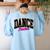 Dance Teacher Leopard Dancing Life Girls Women Dancer Women's Sweatshirt Back Print Light Blue Dance Teacher Leopard Dancing Life Girls Women Dancer Women's Sweatshirt Back Print Light Blue