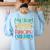 Daycare Children Childcare Provider Teacher PreK Nursery Women's Sweatshirt Back Print Light Blue