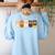Daycare Teacher Halloween Infant Squad Spooky Childcare Fall Women's Sweatshirt Back Print Light Blue
