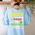 Daycare Teacher School Chaos Coordinator Toddler Tamer For Men Women Kids Women's Sweatshirt Back Print Light Blue
