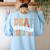 Deaf Dream Team Education Deaf Education Teacher Women's Sweatshirt Back Print Light Blue Deaf Dream Team Education Deaf Education Teacher Women's Sweatshirt Back Print Light Blue