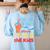 Diabetic Teacher Diabetes Awareness Insulin Blue Ribbon Women's Sweatshirt Back Print Light Blue