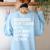 Dinosaurs Didn't Learn Math Math Teacher Women's Sweatshirt Back Print Light Blue Dinosaurs Didn't Learn Math Math Teacher Women's Sweatshirt Back Print Light Blue