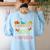 Dinosaurs Didnt Read Look What Happened To Them Teacher Women's Sweatshirt Back Print Light Blue Dinosaurs Didnt Read Look What Happened To Them Teacher Women's Sweatshirt Back Print Light Blue