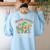 Dinosaurs Teachersaurus Like A Normal Teacher More Awesome Women's Sweatshirt Back Print Light Blue
