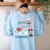 Disney Minnie Mouse Beautiful Day For Learning Teacher's Day Women's Sweatshirt Back Print Light Blue