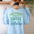 Disney This Teacher Runs On Coffee And Disney Gradient Logo Women's Sweatshirt Back Print Light Blue Disney This Teacher Runs On Coffee And Disney Gradient Logo Women's Sweatshirt Back Print Light Blue