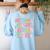 My Dog Ate My Lesson Plan Kindergarten Teacher Dog Lover For Men Women Women's Sweatshirt Back Print Light Blue