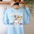My Dog Ate My Lesson Plan Teacher Back To School Women's Sweatshirt Back Print Light Blue My Dog Ate My Lesson Plan Teacher Back To School Women's Sweatshirt Back Print Light Blue