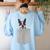 Dog In Your Pocket Boston Terrier For Men Women Girls Kids Women's Sweatshirt Back Print Light Blue