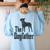 The Dogfather Boston Terrier Dog Funny Dog Gift T-Shirt For Men Women Girls Kids Women's Sweatshirt Back Print Light Blue