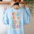 What Are We Doing Today PE Teacher Women's Sweatshirt Back Print Light Blue