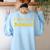I Don't Give a Schnitzel T-Shirt Women's Sweatshirt Back Print Light Blue