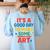 Drawing Art Artist Teacher It’s A Good Day To Make Some Art Women's Sweatshirt Back Print Light Blue Drawing Art Artist Teacher It’s A Good Day To Make Some Art Women's Sweatshirt Back Print Light Blue