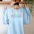 Dyslexia Awareness Therapist Reading Specialist Teacher Women's Sweatshirt Back Print Light Blue
