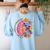 Dyslexia Different Perspective Reading Brain Floral Teacher Women's Sweatshirt Back Print Light Blue Dyslexia Different Perspective Reading Brain Floral Teacher Women's Sweatshirt Back Print Light Blue