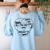 You Are Here Dystopian Venn Diagram English Teacher Bk Women's Sweatshirt Back Print Light Blue