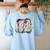 Eagles Teacher School Sports Fan Team Spirit Women's Sweatshirt Back Print Light Blue Eagles Teacher School Sports Fan Team Spirit Women's Sweatshirt Back Print Light Blue