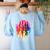 Earth Without Art Is Just Eh Painting Artist Pun Art Teacher Women's Sweatshirt Back Print Light Blue
