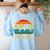 Easily Distracted By Maps Geography Teacher Women's Sweatshirt Back Print Light Blue Easily Distracted By Maps Geography Teacher Women's Sweatshirt Back Print Light Blue