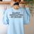 Easily Distracted By Rocks Rock Lover Geology Teacher Women's Sweatshirt Back Print Light Blue