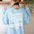 Educators Teacher's Aide Because Even Teachers Need Heroes Women's Sweatshirt Back Print Light Blue Educators Teacher's Aide Because Even Teachers Need Heroes Women's Sweatshirt Back Print Light Blue
