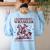 Elopement Wrangler Teacher ABA Behavior Support Cowboy Women's Sweatshirt Back Print Light Blue