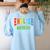 English Teacher Men Women Grammar Class English Teacher Women's Sweatshirt Back Print Light Blue