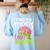 English Teachers Love Brains Zombie Teacher School Halloween Women's Sweatshirt Back Print Light Blue English Teachers Love Brains Zombie Teacher School Halloween Women's Sweatshirt Back Print Light Blue