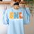 ENL Squad Back To School Teachers Students ENL Crew Men Women Girls Kids Women's Sweatshirt Back Print Light Blue