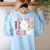 ESL Teacher Boo Crew Halloween Costume Women's Sweatshirt Back Print Light Blue ESL Teacher Boo Crew Halloween Costume Women's Sweatshirt Back Print Light Blue
