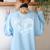 ESL Teacher ESOL Student Cute Heart Shape English Teacher Women's Sweatshirt Back Print Light Blue
