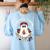 Espooky Vibes Maestra Halloween Spanish Mexican Teacher Women's Sweatshirt Back Print Light Blue