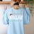 FA LA8 Christmas Santa Fa La Math Teacher Men Women Women's Sweatshirt Back Print Light Blue