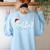 FA LA8 Christmas Santa Fa La Math Teacher Student Women's Sweatshirt Back Print Light Blue