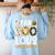 Faboolous ESL ESOL Teacher Spooky Teacher Halloween Costume For Men Women Women's Sweatshirt Back Print Light Blue
