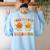 Fall In Love With Learning Autumn Pumpkin Fall Teacher Kids Women's Sweatshirt Back Print Light Blue Fall In Love With Learning Autumn Pumpkin Fall Teacher Kids Women's Sweatshirt Back Print Light Blue