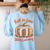 Fall In Love With Learning Book Lover Autumn Pumpkin Teacher Women's Sweatshirt Back Print Light Blue Fall In Love With Learning Book Lover Autumn Pumpkin Teacher Women's Sweatshirt Back Print Light Blue