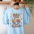 Fall In Love With Learning Teacher Autumn School Women's Sweatshirt Back Print Light Blue Fall In Love With Learning Teacher Autumn School Women's Sweatshirt Back Print Light Blue