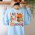 Fall In Love With Reading Autumn Thanksgiving Shirt Teacher Women's Sweatshirt Back Print Light Blue Fall In Love With Reading Autumn Thanksgiving Shirt Teacher Women's Sweatshirt Back Print Light Blue