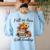 Fall In Love With Reading Book Autumn Teachers Pumpkins Women's Sweatshirt Back Print Light Blue Fall In Love With Reading Book Autumn Teachers Pumpkins Women's Sweatshirt Back Print Light Blue