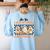 Are You Fall-O-Ween Directions Halloween Ghost Fall Teacher Women's Sweatshirt Back Print Light Blue