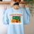 Are You Fall O Ween Directions Halloween Teacher Retro Women's Sweatshirt Back Print Light Blue