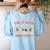 Are You Fall-O-Ween Directions Halloween TeacherGhost Book Women's Sweatshirt Back Print Light Blue